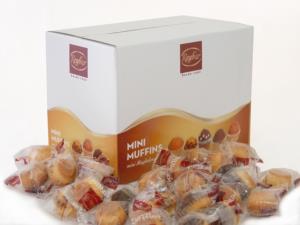 Mini Muffins envasados individuales. Caja de 900g  